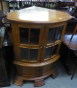 LATE 20TH CENTURY WALNUT CORNER DRINKS CABINET