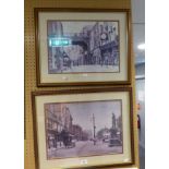 PAIR OF LIMITED EDITION GOUDY PRINTS OF UNDERBANK, STOCKPORT