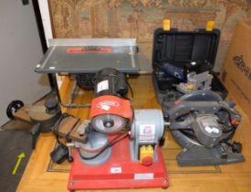 750W COMPOUND MITRE SAW, MBJ600 BISCUIT JOINTER 600W, HOLZMANN MTY 8-70 GRINDING MACHINE FOR SAW