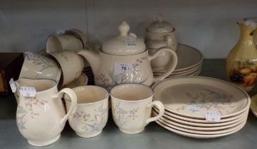 KELCRAFT (DESIGNED BY NORITAKE FOR IRELAND) POTTERY DINNER AND TEA SERVICE FOR SIX PERSONS, APPROX