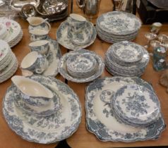 CROWN DUCAL PART DINNER SERVICE TO INCLUDE; PLATES, CUPS, SAUCERS ETC....