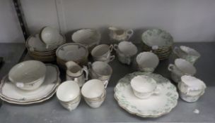 A PARAGON PART TEA SERVICE OF 38 PIECES, TO INCLUDE; CUPS, SAUCERS, SIDE PLATES ETC.. TOGETHER