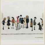 L. S. LOWRY (1887 - 1976) ARTIST SIGNED LIMITED EDITION COLOUR PRINT ‘Group of Children’ An