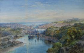 MALCOLM CROUSE (NINETEENTH/ TWENTIETH CENTURY) WATERCOLOUR View of Whitby Signed