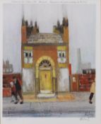 HAROLD RILEY (1934-2023) ARTIST SIGNED LIMITED EDITION COLOUR PRINT ‘The Yellow Door’ (128/550) 9 ½”