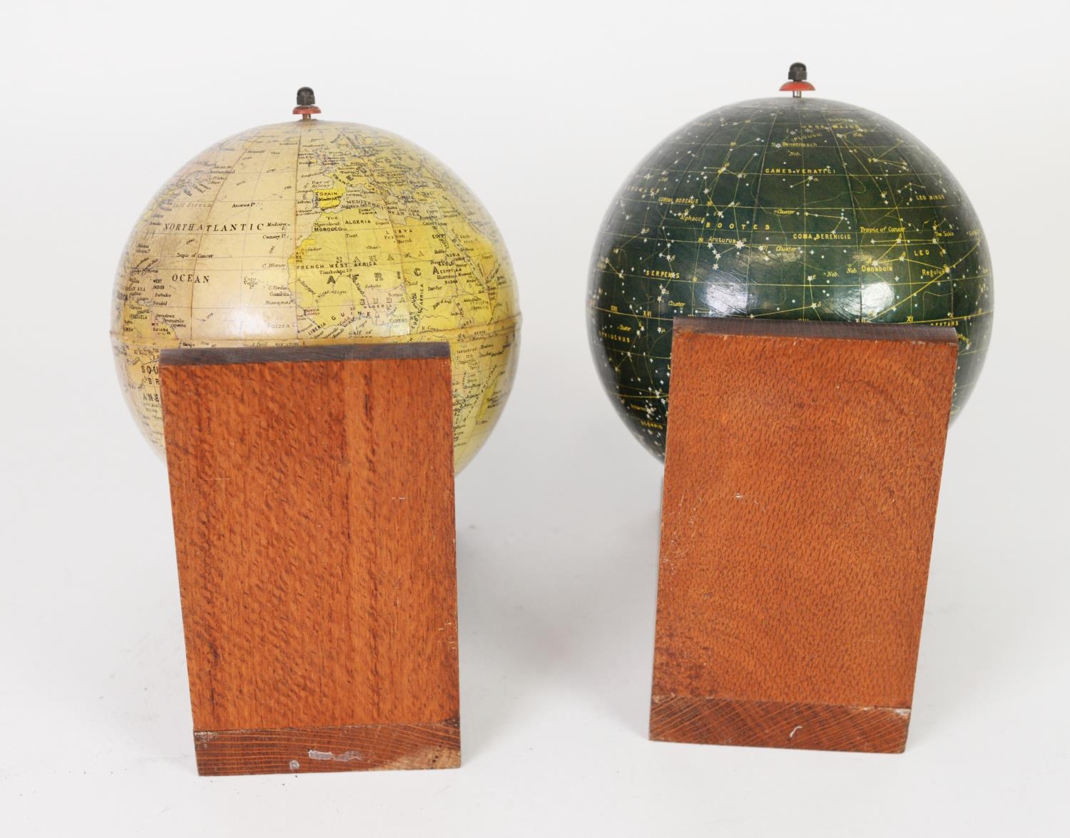 GLOBES: Pair of Philip’s Popular Celestial and Terrestrial Globe BOOKENDS, c.1950, the first - Image 3 of 3