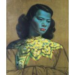 AFTER VLADIMIR GRIEGOROV TRETCHIKOFF (1913-2006) COLOUR PRINT ‘Chinese Girl’ 23” x 19” (58.4cm x