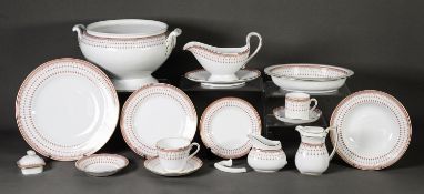 ONE HUNDRED AND NINETEEN PIECE MODERN SPODE REPRODUCTION OF KENSINGTON PATTERN CHINA PART DINNER,