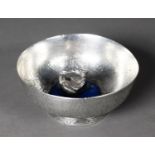 CHINESE QING DYNASTY SMALL HEAVY LEAD ALLOY BOWL, the soft metal INCISED TO THE INTERIOR WITH