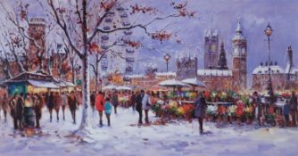 HENDERSON CISZ (b.1960) ARTIST SIGNED LIMITED EDITION COLOUR PRINT ‘Winter’s Day, Westminster’ (