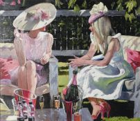 SHEREE VALENTINE DAINES (b.1959) ARTIST SIGNED LIMITED EDITION COLOUR PRINT ‘Ascot Elegance’ (111/