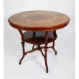 GOOD QUALITY EARLY TWENTIETH CENTURY IVORY AND BOXWOOD INLAID ROSEWOOD OCCASIONAL TABLE, the moulded