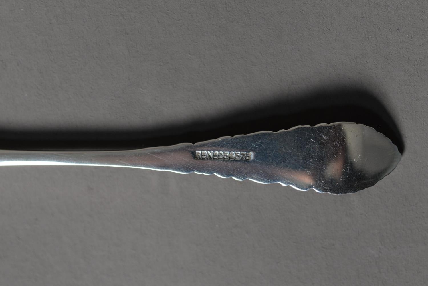 EDWARD VII SILVER SARDINE SERVING FORK BY CHARLES WILKES, with fancy embossed handle, 5” (12.7cm) - Image 3 of 3