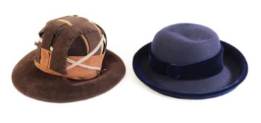 LADY'S FREDERICK FOX MIDNIGHT BLUE BRIMMED HAT, and a LADY'S GABRIELA LIGENZE, MADE IN ITALY