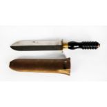 DIVING INTEREST: Early to mid-twentieth century Siebe Gorman British diving knife, with ribbed