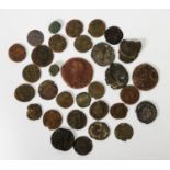 ROMAN COINS: Small collection of very worn Roman coinage, various reigns and denominations though