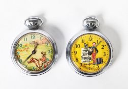 SMITH'S RANGER AUTOMATON POCKET WATCH, the pictorial dial depicting a rocking cowboy figure