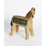 Mid-twentieth century tin-glazed earthenware horse by Alfaraz Pottery, Spain c.1960 8" (20.5 cm) H