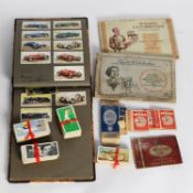 CIGARETTE CARDS, MIXED LOT, to include: TWO ALBUMS OF LOOSE MOUNTED CARDS, ANOTHER, STUCK DOWN,