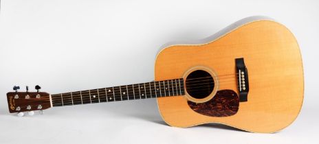 C.F. MARTIN & CO. LEFT-HANDED ELECTRO-ACOUSTIC GUITAR, 2004, serial number partly obscured by the