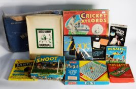 DIVERSE SELECTION OF BOARD GAMES mostly late 1960's/1970's TO INCLUDE 'MAGNETIC FOOTBALL' by Bell