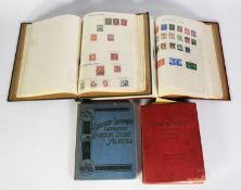 STAMPS, LARGE PLASTIC CRATE HAVING 7 ALBUMS, 2 British Commonwealth and 5 all-world; also present