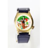 CHILD'S 1970s MECHANICAL WRISTWATCH, the pictorial arabic dial inscribed Britix and having a Woody