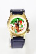 CHILD'S 1970s MECHANICAL WRISTWATCH, the pictorial arabic dial inscribed Britix and having a Woody