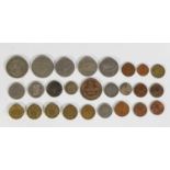 SELECTION OF POST 1947 SILVER COINS , a number of THREEPENNY PIECES, and a few FOREIGN COINS