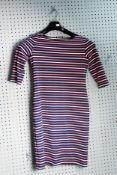 SAINT JAMES, FRANCE, LADY'S 'MARINE' STRIPED DRESS in Anti UV fabric, size 40 (12) (swing ticket