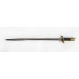 PATTERN 1855 LANCASTER FALCHION BLADED SWORD BAYONET C/R- in poor condition without scabbard
