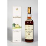 BOTTLE OF ‘THE MACALLAN’ 10 YEARS OLD SINGLE MALT SCOTCH WHISKY, with card box