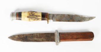 J. NOWILL AND SONS, SHEFFIELD, MID TWENTIETH CENTURY SMALL DAGGER, single edge blade, stamped with