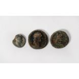 ROMAN COINS: 1st century Roman bronze coin from the reign of Domitian 69-81 AD, obv. laureate bust