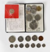 COINS AND TOKENS: Small group of mid-twentieth century and later continental and world coinage