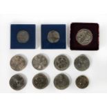 COINS AND TOKENS: 1951 Festival of Britain commemorative crown, in maroon presentation box, plus
