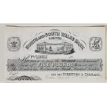 BANKNOTES: North & South Wales Bank (1836-1908) Pwllheli Proof £5 note, no serial number though with