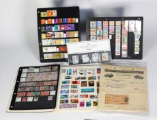 STAMPS, MIXED LOT, THE CONTENTS OF TWO BOXES, INCLUDES A PENNY BLACK, various framed items and