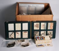 CIGARETTE CARDS, THREE ALBUMS/ FOLDERS OF OVERSIZED CARDS, WILLS OLD FURNITURE, SENIOR SERVICE
