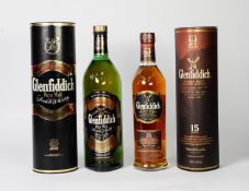 TWO BOTTLES OF GLENFIDDICH MALT SCOTCH WHISKY, comprising: SINGLE MALT, AGED 15 YEARS, and SPECIAL