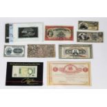 BANKNOTES: Royal Mint Bank of England 'Five Pounds Set', Raffles 'The English One Pound Note, 1821-