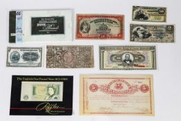 BANKNOTES: Royal Mint Bank of England 'Five Pounds Set', Raffles 'The English One Pound Note, 1821-
