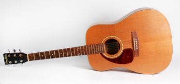 SIMON & PATRICK LUTHIER S&P 6 CEDAR LEFT-HANDED ACOUSTIC GUITAR, supplied with black plush lined