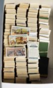 56 SETS AND PART SETS OF PRE-WAR W.D. & H.O. WILLS CIGARETTE CARDS, each set between boards with
