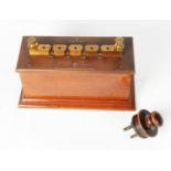 CAMBRIDGE AND PAUL INSTRUMENT CO. LTD. MAHOGANY AND BRASS ELECTRIC TELEGRAPH/RESISTANCE MACHINE