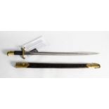 PATTERN 1855 LANCASTER SWORD BAYONET. A FALCHION BLADED 'SAPPERS & MINERS' BAYONET with good