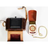 DACORAS BELLOWS CAMERA in leather case, also a ZEISS IKON IKOPHOT EXPOSURE METER (2)