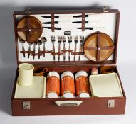 CIRCA 1950s SIRRAM FULLY-FITTED PICNIC CASE, for six persons