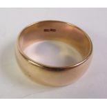 9CT GOLD BAND RING, marked ‘9CT’, ring size 3/12, 12.8g