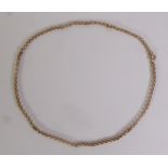 FACETED BELCHER CHAIN NECKLACE, marked ‘9K’, 44cm long, 6.1g